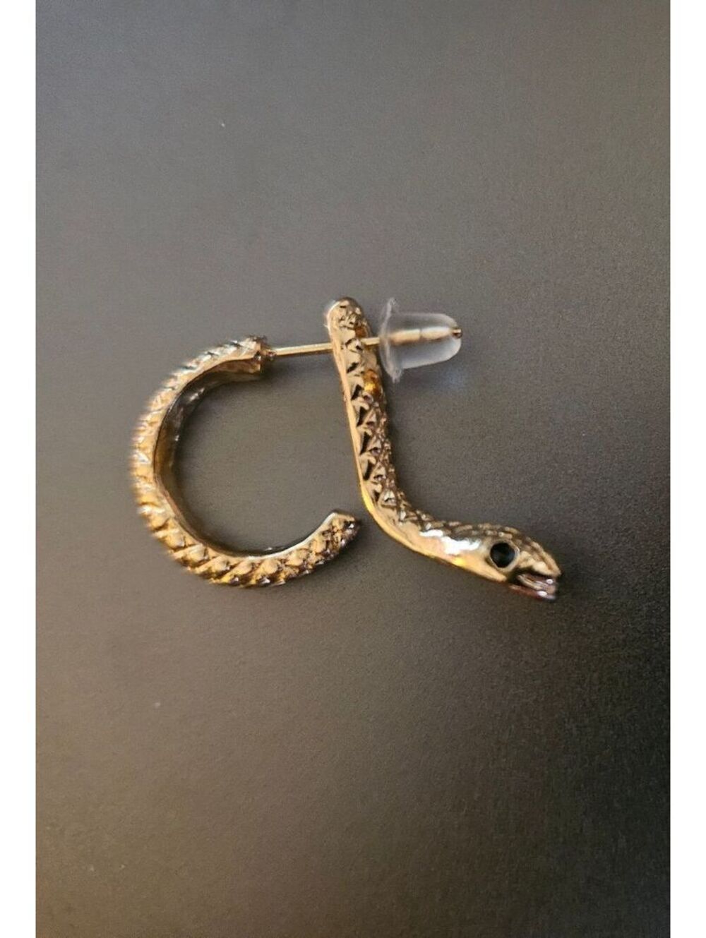 NWT - Snake going through ear  earrings - steam punk emo